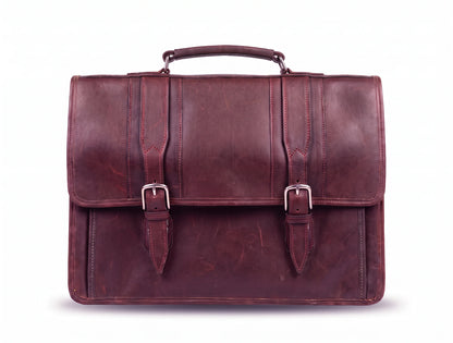 The Lincoln Brief in Regal Merlot leather